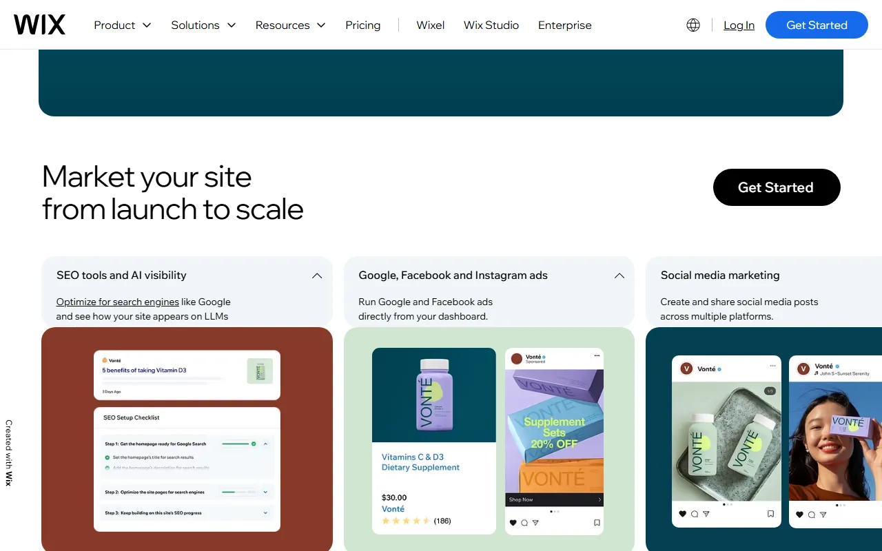 Wix AI Website Builderのスクリーンショット